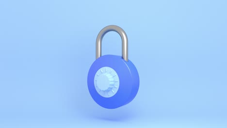 3d-pastel-blue-padlock-opening-and-combination-unlocking